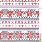 Knitting Pattern Christmas Winter Holiday Knitting Pattern With A Christmas Trees Stock Vector