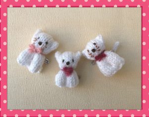 Knitting Patterns Easy Christmas Gifts Knitted Bear And Cat Pins Knits Sachi