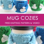 Knitting Patterns Easy Christmas Gifts Knitted Coffee Cozy Sweater Pattern With Video Tutorial Studio Knit