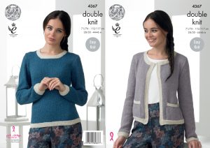 Knitting Patterns Easy Sweater Easy Knit Womens Jacket Sweater Knitting Pattern King Cole Ba