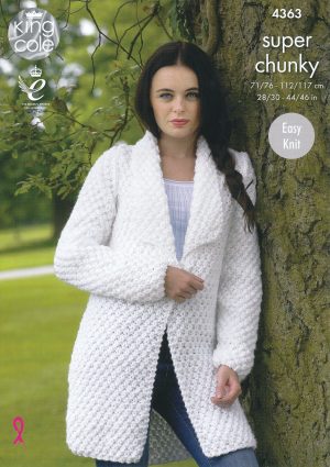 Knitting Patterns Easy Sweater Ladies Super Chunky Knitting Pattern King Cole Easy Knit Sweater