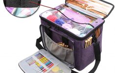 Knitting Yarn Storage Teamoy Knitting Bag Yarn Storage Tote With Inner Divider For Yarn