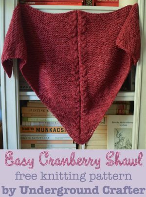 Mohair Knitting Patterns Free Knitting Pattern Easy Cranberry Shawl Underground Crafter