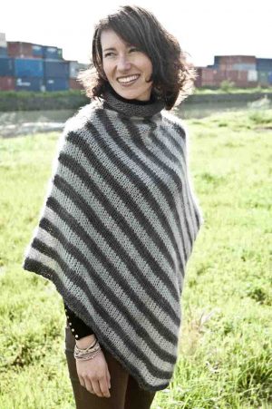 Mohair Knitting Patterns Free Poncho Pattern For A Soft Stripe Knit Cowgirlblues