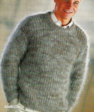 Mohair Knitting Patterns Free Sweaters 224 Mens Mohair Fishermans Rib Sweater 36 46 Vintage Knitting