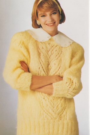 Mohair Knitting Patterns Free Sweaters Pdf Vintage Knitting Pattern Ladies Long Mohair Sweater Jumper Bust