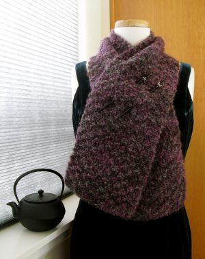 Mohair Knitting Patterns Shawl Lady Violettes Djidji Hand Knitted Winter Scarf Of Vintage Boucle