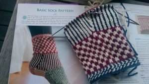 Norwegian Knitting Pattern Socks Knitting Scandinavian Slippers And Socks Yarn Books Roses