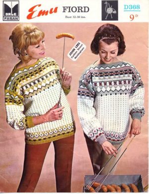Norwegian Knitting Pattern Sweater Colorwork Sweater 1950s Norwegian Style Vintage Knitting Etsy