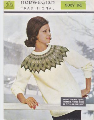 Norwegian Knitting Pattern Sweater Ladies Norwegian Jumper 1960s Sweater Pdf Knitting Pattern Etsy