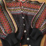 Norwegian Knitting Pattern Sweater Vintage Hand Knit Norwegian Cardigan Sweater Label Reads Handmade