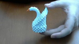 Origami 3d Easy 3d Origami Small Swan Tutorial Model 1 Youtube