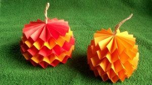 Origami 3d Easy How To Make A 3d Easy Pumpkin Out Of Paper For Halloween Fall