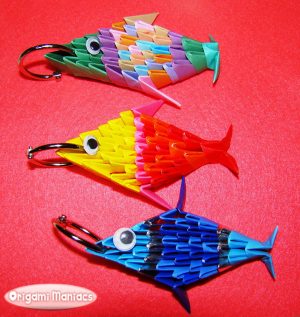 Origami 3d Easy Origami Maniacs 3d Origami Keyholder Fish