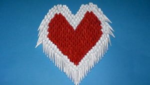 Origami 3d Heart 3d Origami Heart Valentine Variant 3 Tutorial Instruction Youtube