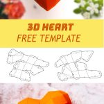 Origami 3d Heart Free Template To Make Paper 3d Heart For Your Valentine