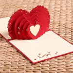Origami 3d Heart Henghome 1 Pcs Laser Cut Origami Cards 3d Heart Pop Up Wedding