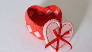 Origami 3d Heart How To 3d Origami Heart Box For Jewelry Part 1 Youtube