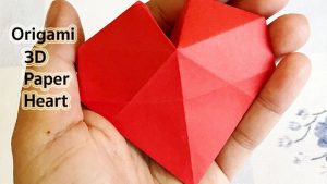 Origami 3d Heart Origami 3d Paper Heart Origami Pinterest 3d Paper Paper
