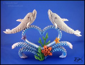 Origami 3d Tutorial Dolphins 3d Origami Delinlea On Deviantart