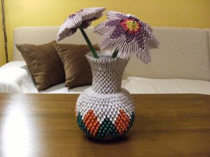 Origami 3d Tutorial How To Make A 3d Origami Flower Vase Flowers Healthy