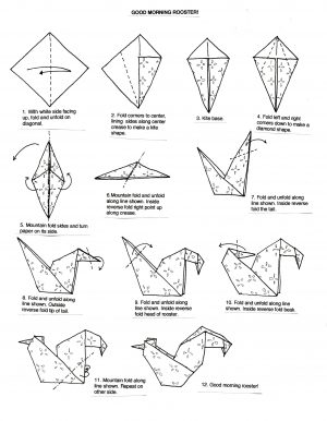 Origami Animals Instructions Origami Rooster Instructions Google Search Origami Pinterest