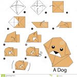 Origami Animals Step By Step Step Step Instructions How To Make Origami Dog Stock Vector