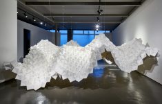 Origami Architecture Design Gravity Defying Giant Hanging Sculpture Made From Thousands Of
