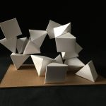 Origami Architecture Design Pyramid Composition Repetition And Movementcard Stock And Wood