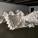 Origami Architecture Paper Gravity Defying Giant Hanging Sculpture Made From Thousands Of
