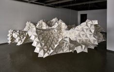 Origami Architecture Paper Gravity Defying Giant Hanging Sculpture Made From Thousands Of