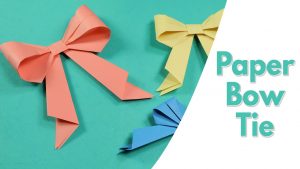 Origami Art Ideas Easy Origami For Kids Paper Bow Tie Simple Paper Craft Idea For