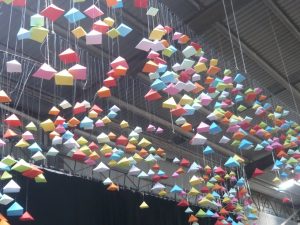 Origami Art Installation A Peaceful World With Origami