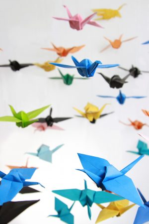 Origami Art Installation Ib Diploma Art Origami Birds Installation Scarborough College