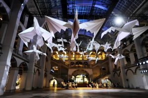 Origami Art Installation Origami Birds Installation Sipho Mabona Soars Over Viewers Cube