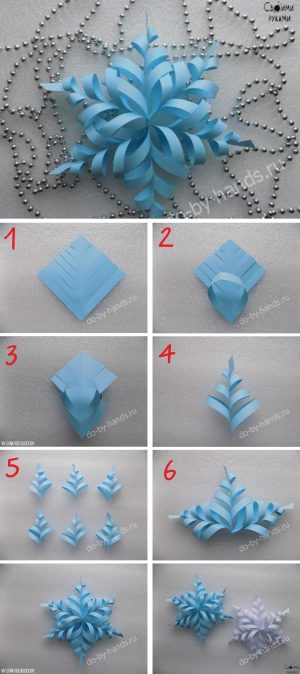 Origami Art Projects Flocons 3d En Papier Bonne Ideactivites Pinterest Origami