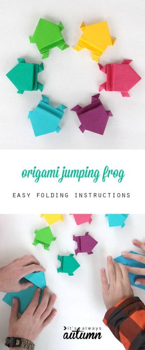 Origami Art Projects For Kids Make An Origami Frog That Really Jumps Kinderen Pinterest Nice