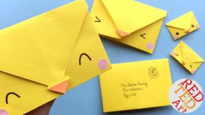 Origami Art Projects For Kids Origami Envelope Chick Paper Crafts For Kids Red Ted Arts Blog