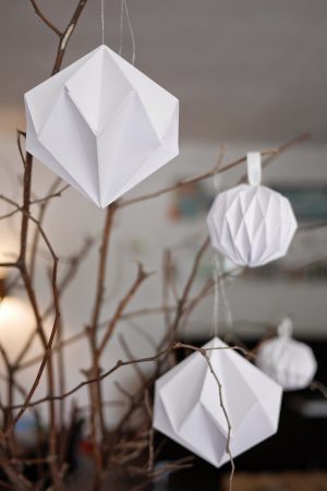 Origami Crafts Decoration Diy Dcoration De Nol Boules Origami Diamants En Papier Diy