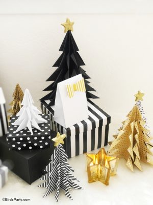 Origami Crafts Decoration Diy Origami Paper Christmas Trees Party Ideas Party Printables Blog