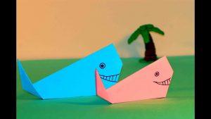 Origami Crafts For Kids Paper Crafts For Kids Easy Origami For Kids Origami Whale Simple