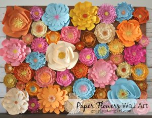 Origami Crafts Wall Art Paper Flowers Wall Art