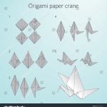 Origami Crane Instructions Origami Paper Cranes Instructions Assembly Stock Vector Royalty