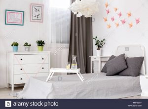 Origami Decoration Bedroom Bedroom In White With Grey Details And Creative Origami Wall Decor
