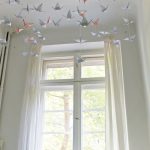 Origami Decoration Bedroom Diy Renters Friendly Origami Ceiling Decoration