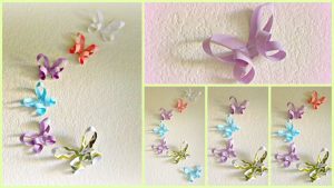Origami Decoration Bedroom Diy Room Decor 3d Paper Butterflies Youtube