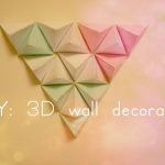 Origami Decoration Diy Diy 3d Wall Decoration Youtube