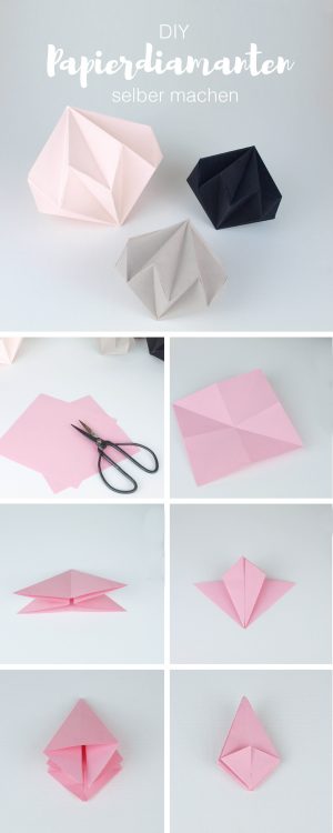 Origami Decoration Diy Diy Deko Papierdiamanten Meine Top 10 Im September Origami