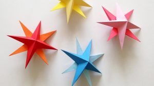 Origami Decoration Diy Wall Art Diy Hanging Paper 3d Star Tutorial For Christmas Birthday Party