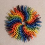 Origami Decoration Wall 3d Origami Round Rainbow Decoration How To Make Instruction